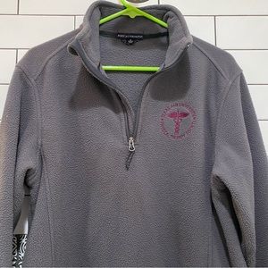 ✨A&M Gray Quarter-zip Fleece Jacket